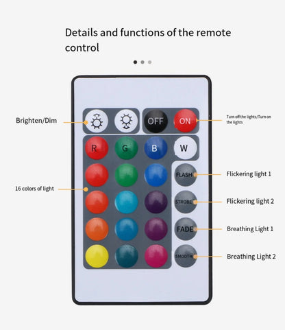 Crystal Touch Lamp - 16 Color RGB Rechargeable Night Light, Rose Wave Diamond Bedside Lamp for Bedroom, Living Room, Game Room - Ambient Mood Lighting